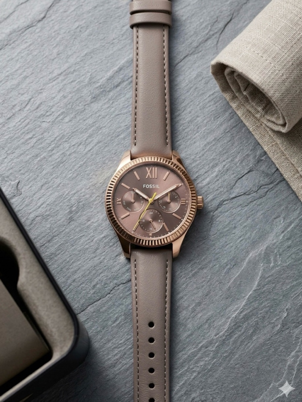 Fossil BQ3764 Rye Multifunction Rose Gold-Tone Watch
